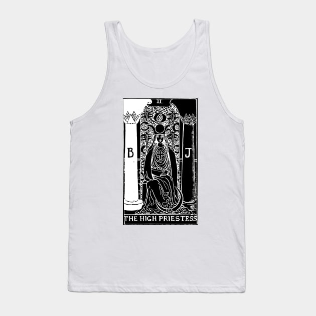 The High Priestess Inverted Tarot Tank Top by vintage-glow